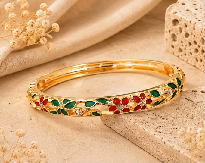 Jonc Floral Rouge & Vert