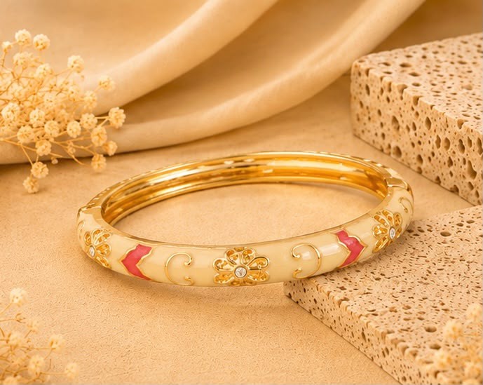 Jonc Beige & Rose