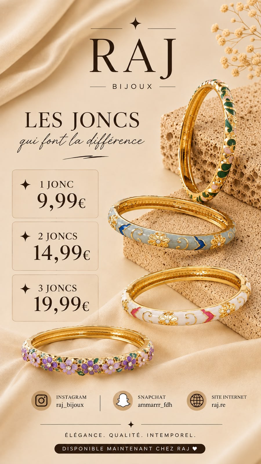 Tarifs Joncs Thaïlandais