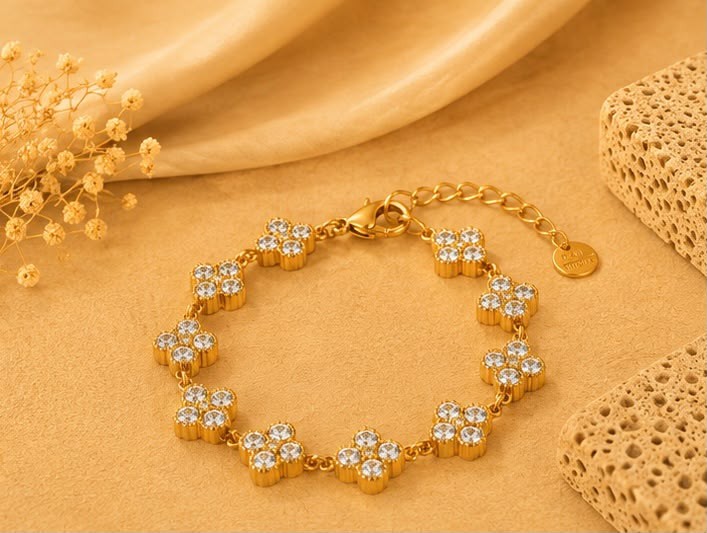 Bracelet Fleurs Cristal